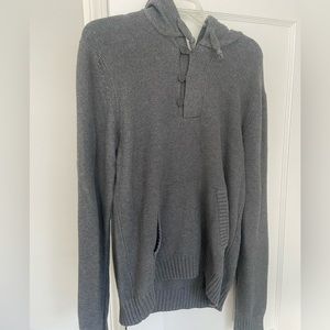 H&M grey long sleeve hoodie knit, size M